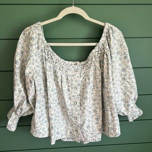 Free People Cropped Blouse